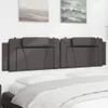 vidaXL Kopfteil-Kissen "Viana" Grau 200 cm Kunstleder Produktbild-Vorschau 2