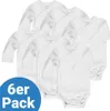 LaLoona Wickelbody Langarm 6er Pack - Weiß Produktbild-Vorschau 1