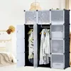 XMTECH DIY Regalsystem Kleiderschrank mit Tür Steckregal Produktbild-Vorschau 8