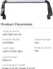 A product parameter table for an LED light bar kit, with an image of the light bar at the top. Náhled obrázku produktu