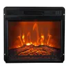Parrot Uncle 18" cheminée électrique moderne noire avec Voir les images du produit 1