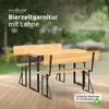 holz4home® Bierzeltgarnitur 3-teilig aus Holz I 117 x 45,5 Produktbild-Vorschau 2