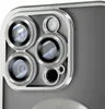 A close-up view of the camera module of a smartphone, showcasing multiple lenses and a flash, with a metallic silver frame. Produktbild-Vorschau