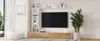 Sweiko 180x35x22.5cm TV Wohnwand-set mit Vitrinen,Mediawand Produktbild-Vorschau 9