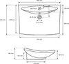 LuxeBath Waschbecken Aufsatzwaschbecken Eckig, 60,5x46x16,5 Produktbild-Vorschau 7