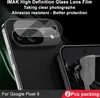 A close-up of a smartphone camera lens protector being applied to a Google Pixel 9. Produktbild-Vorschau