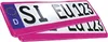 2 x EU Kennzeichenhalter pink Nummernschildhalter Produktbild-Vorschau 1