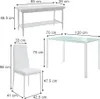 Jídelní set Vicco Grand Bílá 120 x 70 cm 4 díly, Model Náhled obrázku produktu 7