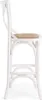 Barhocker Cross 50 x 52 x 118 cm Ulmenholz und Rattan Weiß Produktbild-Vorschau 3