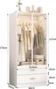 Fortuna Lai Kleiderschrank mit Glas Weiß, Vielseitiger Produktbild-Vorschau 3