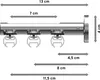 A diagram showing measurements of a curtain rod. Produktbild-Vorschau