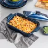 Plat à four en porcelaine, 1 pièce avec couvercle et Voir les images du produit 5