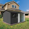 HOMAVO Gerätehaus Metall mit Pultdach, Gartenhaus Metall Produktbild-Vorschau 5
