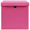 vidaXL Scatole con coperchio 4 pezzi 28x28x28 cm Rosa Anteprima dell’immagine prodotto 3