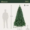 A diagram showing the dimensions of a Christmas tree next to a silhouette of a person. Produktbild-Vorschau