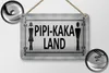 Blechschild Hinweis 18x12cm Pipi-Kaka Land Toilette Produktbild-Vorschau 2