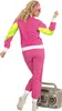 80er Jahre Trainingsanzug pink - Fasching Kostüm Größe: S Produktbild-Vorschau 2