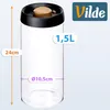 Vilde | Barattolo sottovuoto 1,5 L - Contenitore in vetro Anteprima dell’immagine prodotto 4
