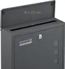 Relaxdays Briefkasten mit Sichtfenstern, HxBxT: 33 x 35 x Produktbild-Vorschau 5