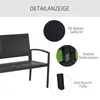 Outsunny tuinbank, tweezitter, bank met rotanlook, Productafbeelding-voorbeeld 6