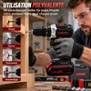 AJIEQAQ Perceuse-Visseuse à Percussion Sans Fil 21V, Kit Voir les images du produit 8