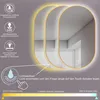 HOKO LED Specchio ovale con cornice in metallo 60x100 cm Anteprima dell’immagine prodotto 4