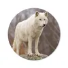 MuchoWow® Mauspad Mousepad Wolf - Stein - Weiß 50x50 cm - Produktbild-Vorschau 1