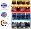 A metal shelving unit filled with crates of beverages, displayed in a retail or storage setting. Produktbild-Vorschau