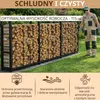 Stojak na drewno opałowe 335x25x115 cm na zewnątrz metalowy Podgląd zdjęcia produktu 3