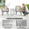 Outsunny Gartenstuhl 2er Set wetterfest Gartenstühle mit Produktbild-Vorschau 5