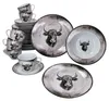 Service de table 30 pièces en porcelaine Toro avec motif de Voir les images du produit 2