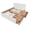 Merax Doppelbett Holzbett 140x200 cm mit 2 Schubladen, Produktbild-Vorschau 11