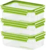 Emsa Clip&Close Frischhaltedosen 3er-Set 0,55 l, Grün Produktbild-Vorschau 1