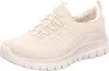 A single beige Skechers sneaker is shown from a side-angle on a white background. Produktbild-Vorschau