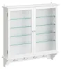SoBuy Wandvitrine FSB114-E-W klassisch weiß mit Glastüren und Ablagen Voir les images du produit