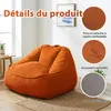 Pouf géant pour adulte, rembourrage en mousse déchiquetée, Voir les images du produit 2