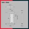 Technical drawing with dimensions of a desk leg. Anteprima dell’immagine prodotto