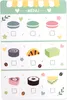 A menu or checklist for ordering desserts, featuring illustrations of various sweets. Anteprima dell’immagine prodotto