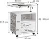 Comodino Vicco Bora Bianco 60 x 69 cm con 2 cassetti, Model Anteprima dell’immagine prodotto 7