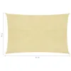 A rectangular beige sun sail with dimensions indicated. Produktbild-Vorschau