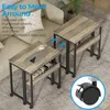 Klappbarer Schreibtisch 63 cm mit Rollen Sandeiche Produktbild-Vorschau 5