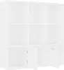 vidaXL Regál na knihy biely 98x30x98 cm Drevo Materiál Náhľad obrázku produktu 5