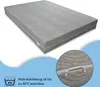A grey mattress with a textured pattern, shown from a slightly elevated angle. A close-up inset shows a zipper detail. Produktbild-Vorschau