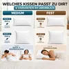 DAUNENKISSEN 40x80 – 3-Kammer Kopfkissen, Federkissen mit Produktbild-Vorschau 3