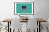 MuchoWow® Gerahmtes Poster Roboter - Rad - Lila - Grün - Produktbild-Vorschau 3