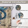 Rideau de douche imperméable Océan Pieuvre Pirate Carte au Voir les images du produit 5