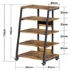5-stufiger HiFi Rack mit Rädern, Plattenspieler Tisch mit Produktbild-Vorschau 4