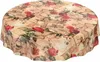 Tischdecke Wachstuch Blumen Braun Robust Wasserabweisend Produktbild-Vorschau 1