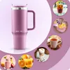 Mug isotherme BERDSEN avec paille, en acier inoxydable, Voir les images du produit 6