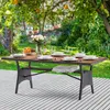 CASARIA Table de jardin polyrotin Brun 190x90x74 cm plaque Voir les images du produit 2